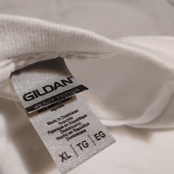 Gildan Sweet 16 Tee - White with Pink | XL - Picture 2 of 8